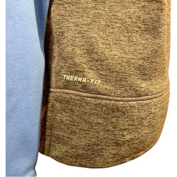 Nike Therma Fit Hoodie Womens Sz S Blue Gray Pullover Athletic Logo Swoosh Y2K - Picture 9 of 13